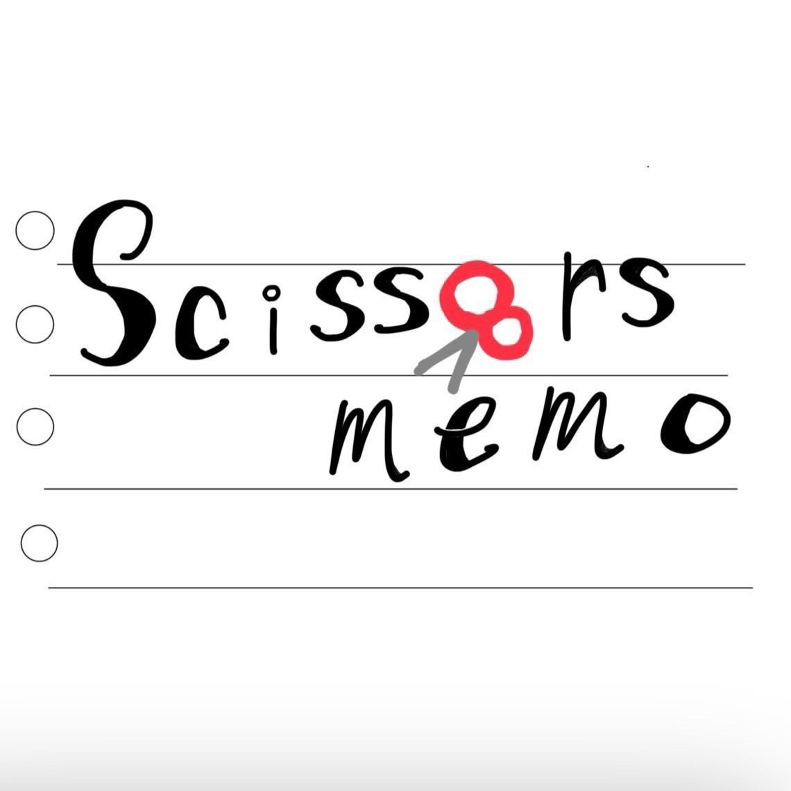 Scissors memo
